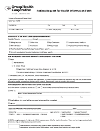 Fillable Online Patient Request For Health Information Form