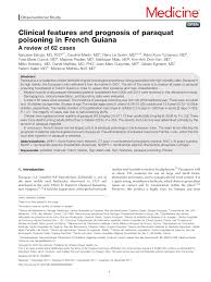 paraquat poisoning in french guiana