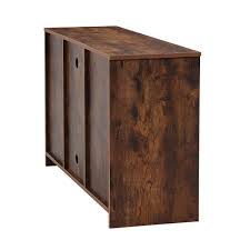 rustic brown decorative wooden tv storage cabinet with 2 sliding barn doors available for bedroom living room corridor