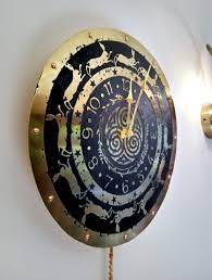 Large Brass Pendulum Wall Clock With