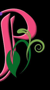 p letter pink design wallpaper
