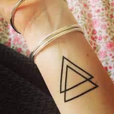 double triangle tattoo meaning design