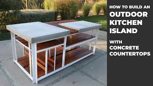 Learn how to make a kitchen island cart with a concrete top. Building An Outdoor Kitchen Island With Diy Concrete Countertops Youtube