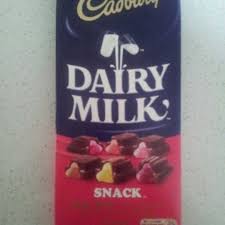 calories in cadbury dairy milk snack 3