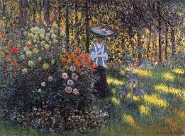 Woman With A Parasol In The Garden In
