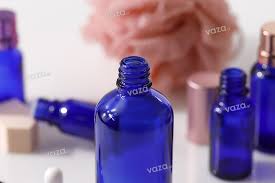 Glass Bottle For Essential Oils Blue