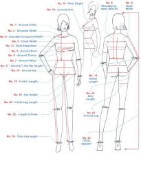 Body Measurement Chart Can Be Used For Slopers Use As