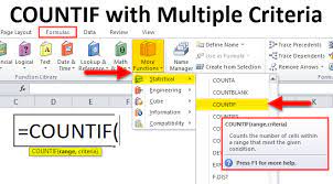 countif with multiple criteria formula