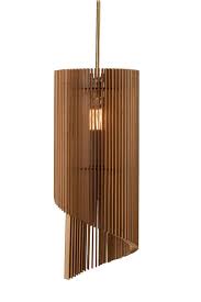 Elegant Cylindrical Wood Pendant Light Sertao Shop