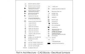 Electric Symbols Chart Detailing Dwg File