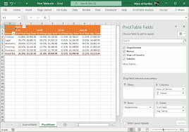 create excel pivot tables from c vb