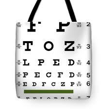Deluxe Vision Test Chart Tote Bag