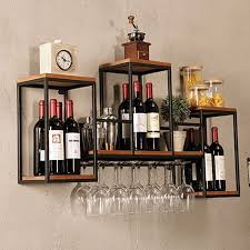 Wine Bottle Glass Rack Bar Shelf