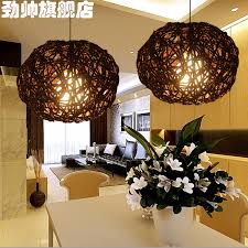 Buy Jin Shuai Nordic Ikea Creative Personality Restaurant Chandelier Lamp American Country Round Rattan Creative Chandelier Lamp With In Cheap Price On M Alibaba Com