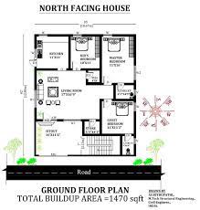 North Facing 3bhk Furniture House Plan