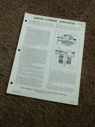 Wisconsin Engine L52 Marvel Schebler Vh 53 63 70 90 92 Carburetor Parts Manual