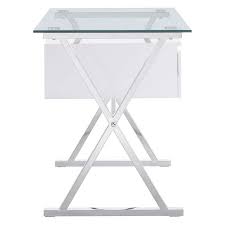 Modway Sector 56 In White Glass Top