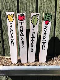 Vegetable Garden Stakes Plant Tags Wood
