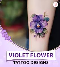 50 best violet flower tattoo designs