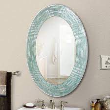 Sea Glass Oval Wall Mirror