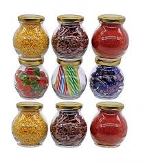 255 Ml Matka Shape Glass Jar With Lid
