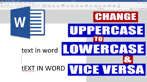 change uppercase to lowercase