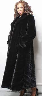 Black Glama Mink Fur Coat 2195 Marc