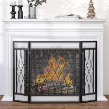 Homcom 3 Panel Folding Fireplace Screen