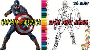Tô màu Siêu Anh Hùng 1 - Captain America Coloring 1 || How to Color Captain  america Coloring | tô màu siêu nhân | Hướng dẫn vẽ tranh đẹp nhất - Việt  Nam Brand