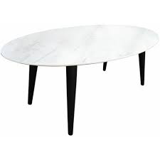 Marble Look Lule Oval Coffee Table