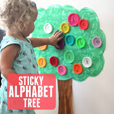 sticky alphabet tree for toddlers