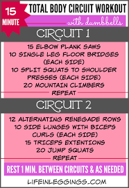 15 min total body dumbbell circuit workout