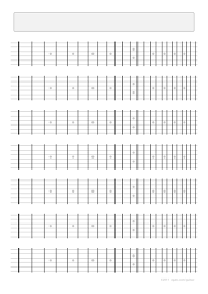 Guitar Blank Fretboard Charts 23 Frets With Inlays In 2019
