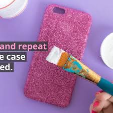 diy glitter phone case in four easy