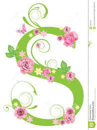 Letter S With Roses Stock Vector Illustration Of Spell