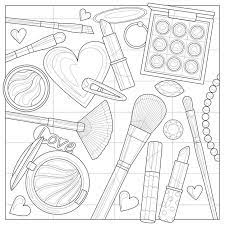makeup coloring page images free