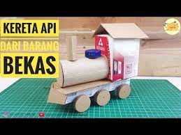 Cara membuat kotak tisu tempat tisu dari bahan bekas kardus. How To Make A Train From Paper Cara Membuat Kereta Api Dari Barang Bekas Youtube Train Crafts Train Video Train