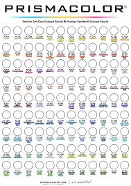 A Color Chart For Prismacolor Premier Softcore Pencils And