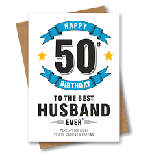husband 50th birthday card for husband