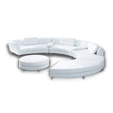 half round leather sofa set