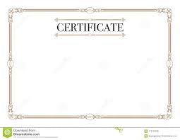 Gold Border Certificate In Old Vintage Style Stock Vector