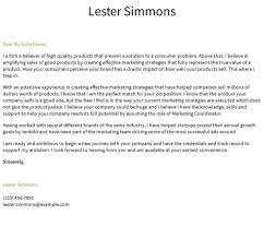 Marketing Coordinator Cover Letter Examples Samples