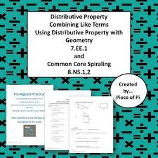 Distributive Property Combine Like
