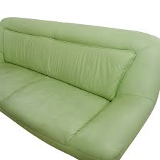 italian mint green leather two cushion