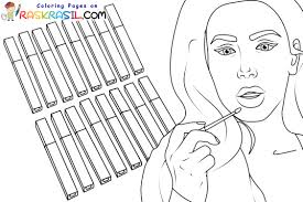 makeup coloring pages 110 pictures