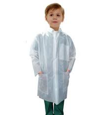 kids disposable lab coat 3 pocket full