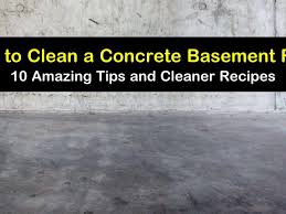 to clean a concrete bat floor