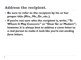 How To Write Business Letter Whom It May Concern Cover Letter Cover Letter  Address A To
