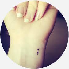 semicolon tattoo meaning what does