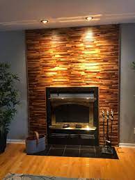 Modernize Pallet Wall Fireplace Mantle